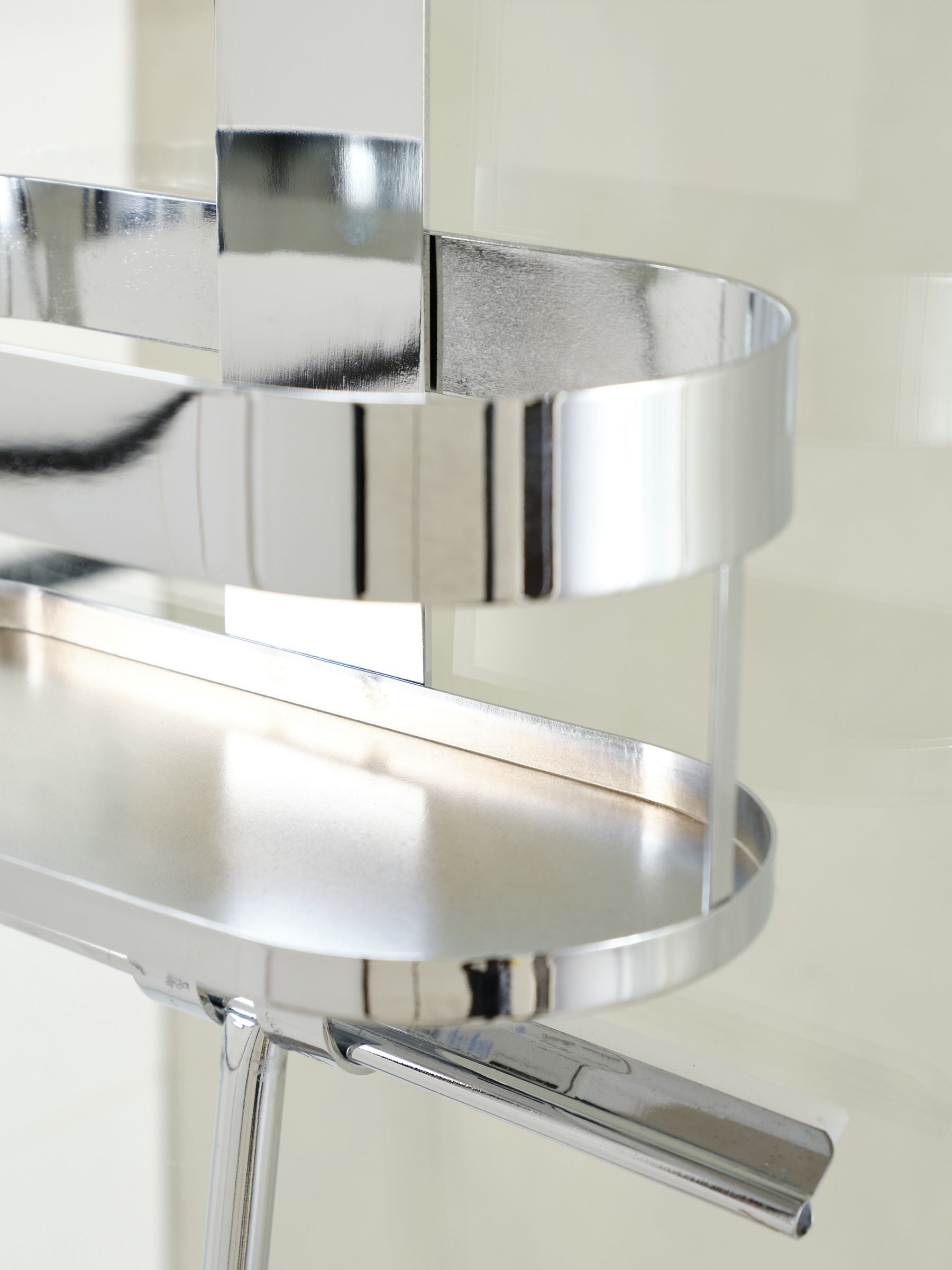 Chrome shower caddy with wiper, 60x25x16cm - British product