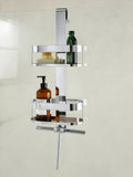 Chrome shower caddy with wiper, 60x25x16cm - British product