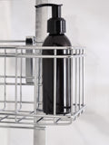 Black adjustable shelf shower caddy - British product