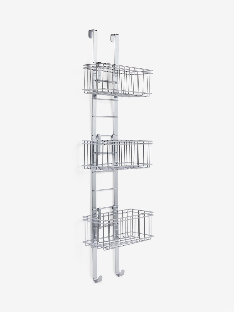 Black adjustable shelf shower caddy - British product