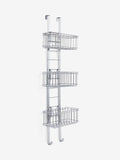 Black adjustable shelf shower caddy - British product