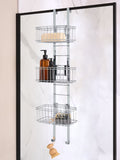 Black adjustable shelf shower caddy - British product