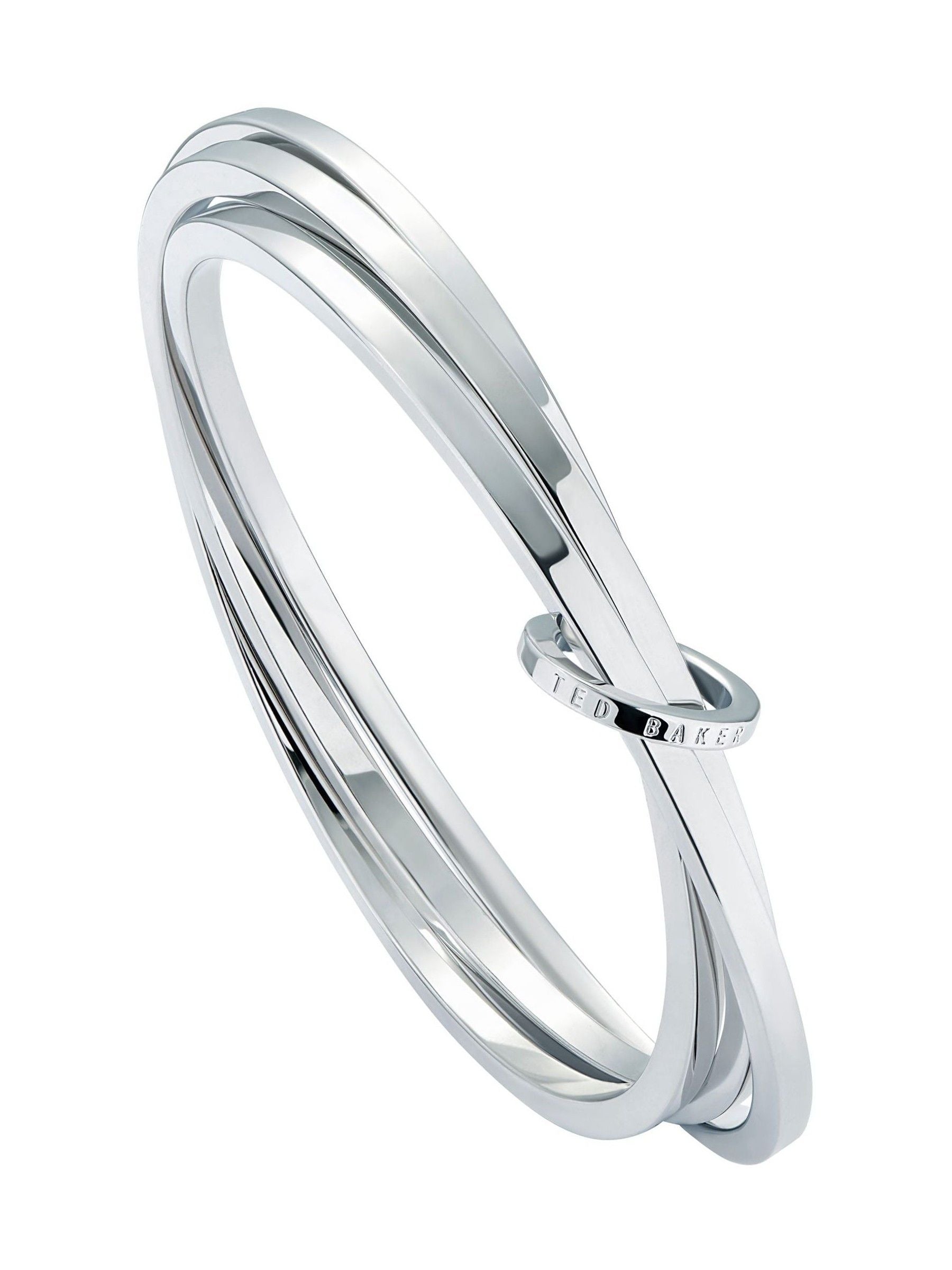 Ted Baker HUULIA multi hoop bangle bracelet in silver tone (British brand)