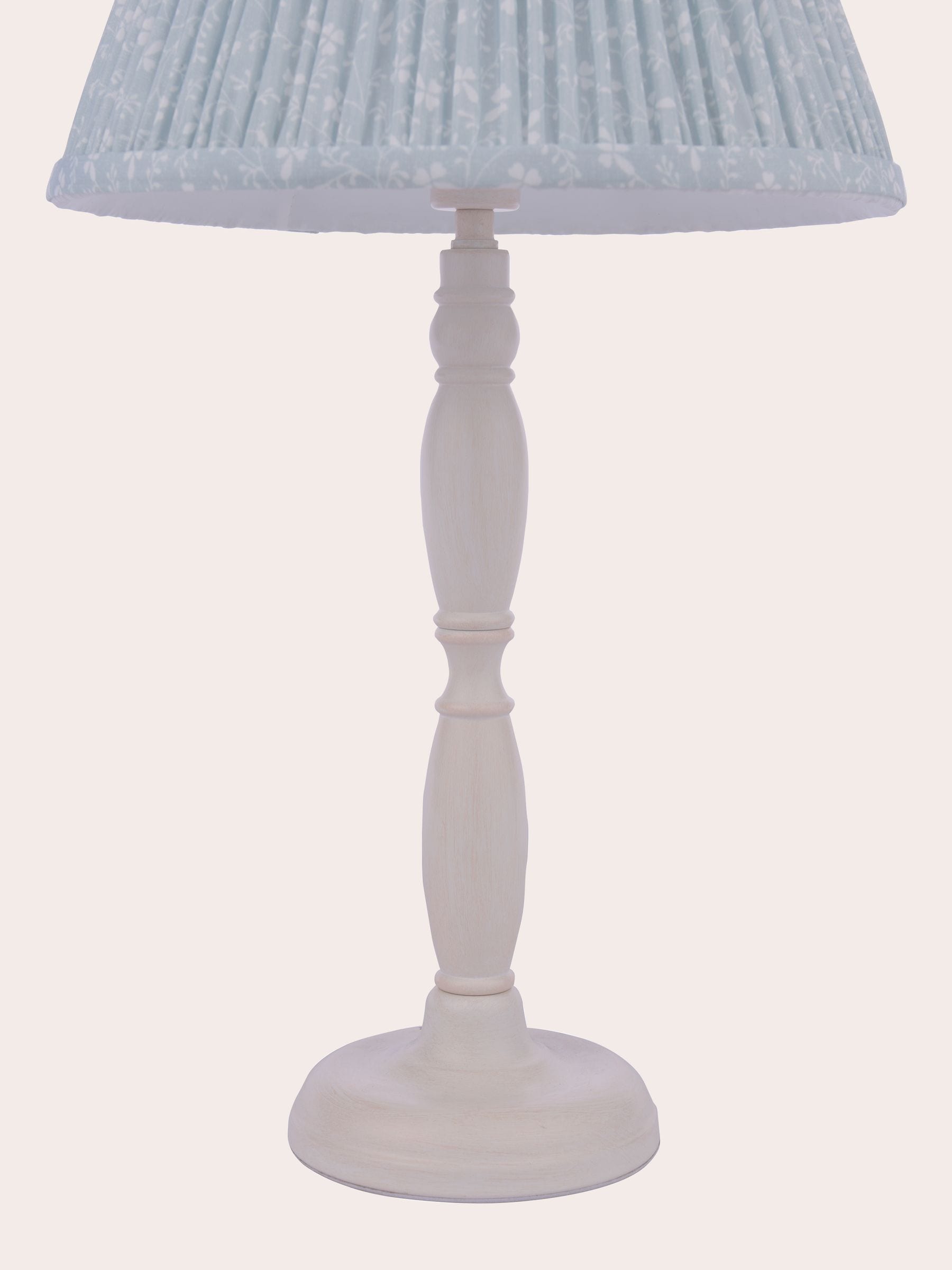 Laura Ashley Campion table lamp blue cotton shade, imported from the UK