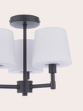 Laura Ashley Bayfield matt black semi flush ceiling light, imported from the UK