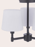 Laura Ashley Bayfield matt black semi flush ceiling light, imported from the UK