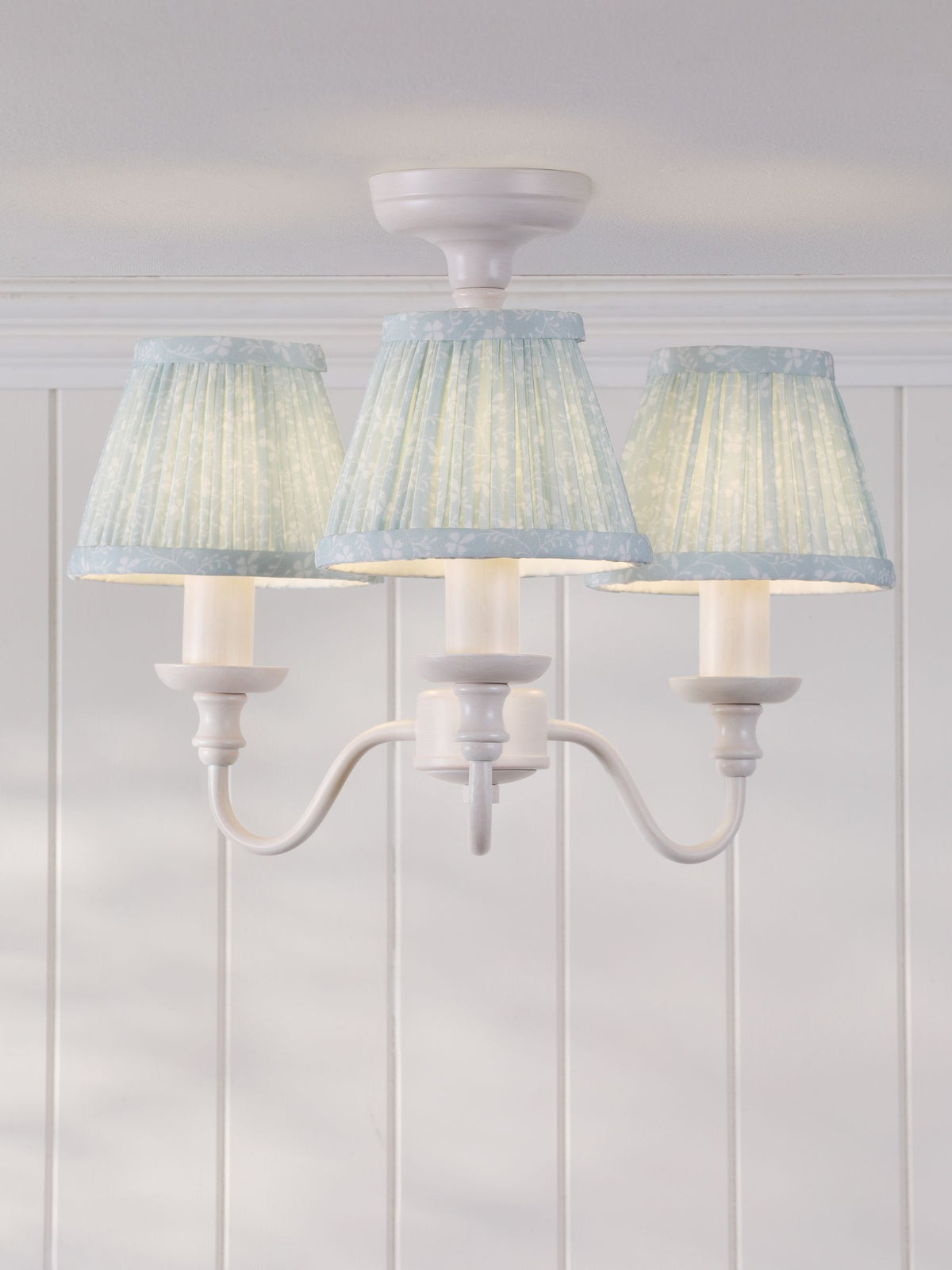 Laura Ashley Campion 3 light semi flush ceiling light, imported from the UK