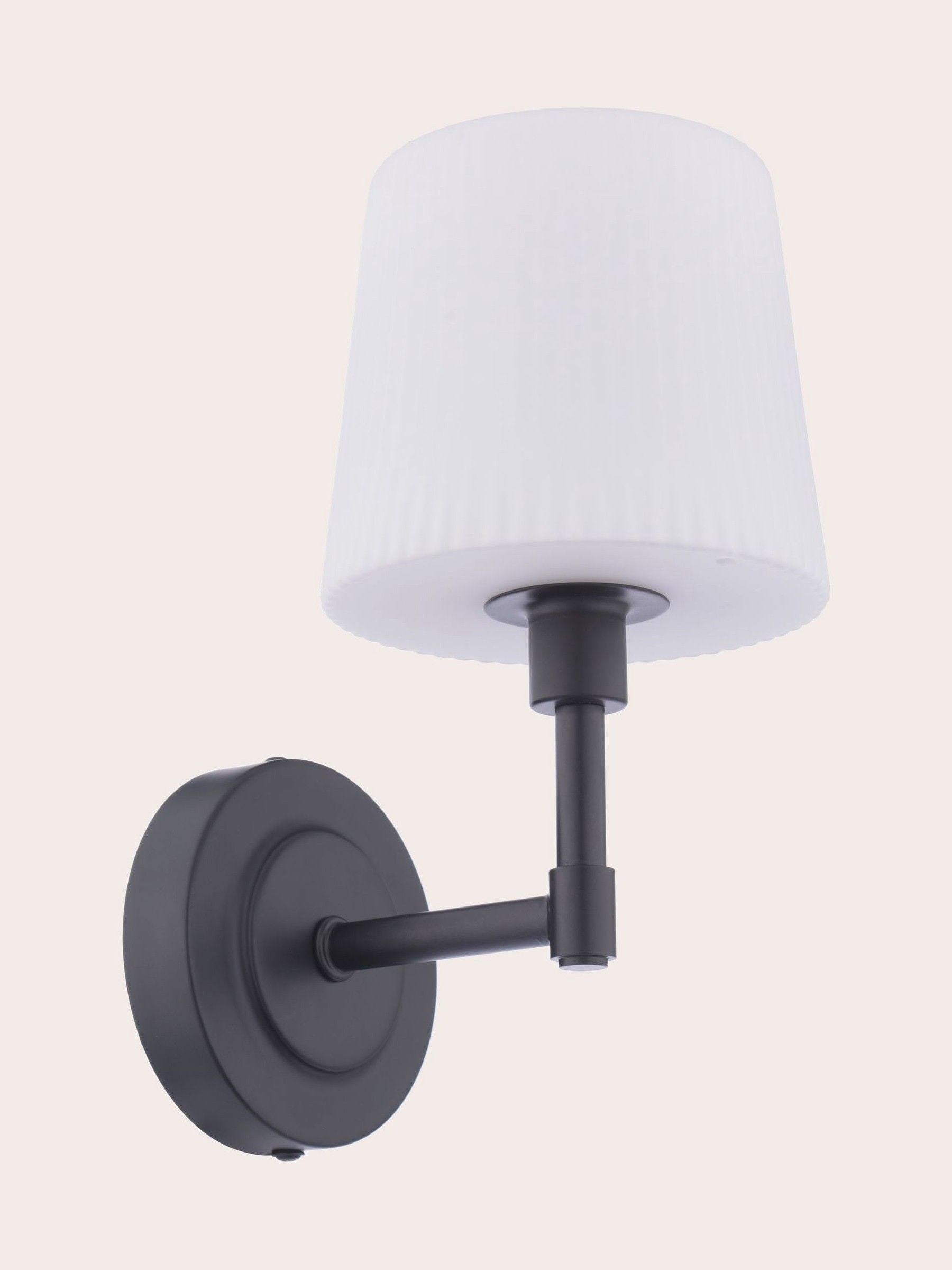 Laura Ashley Bayfield wall light matt black opal glass - British product