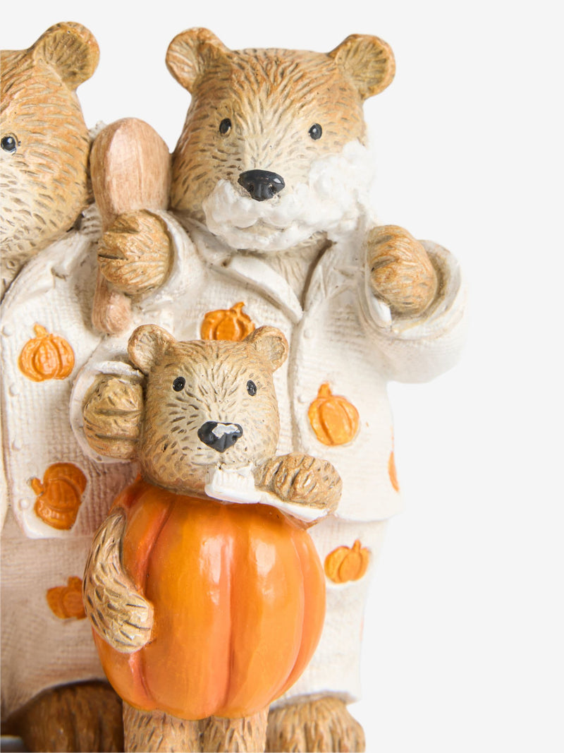 Bertie Bear Family Pumpkin Ornament 9cm height, imported from the UK