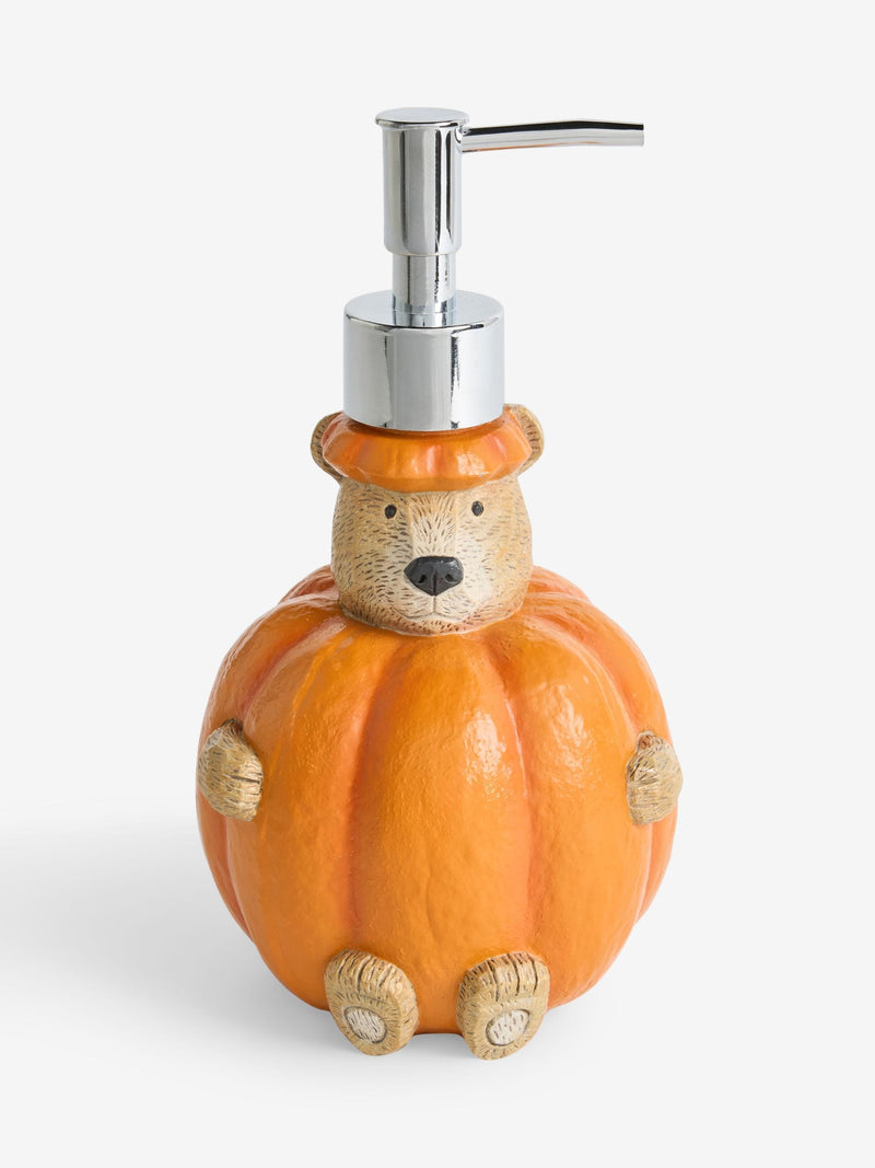 Bertie Bear pumpkin Halloween soap dispenser, imported from the UK
