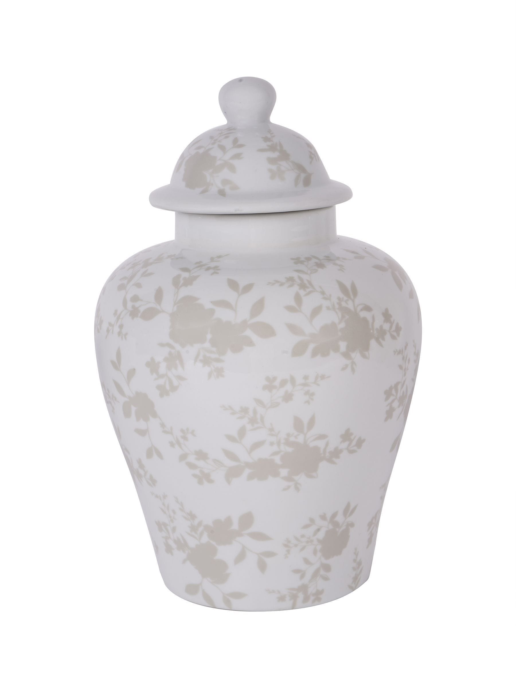 Laura Ashley White Westbourne Ginger Jar 27cm, UK version