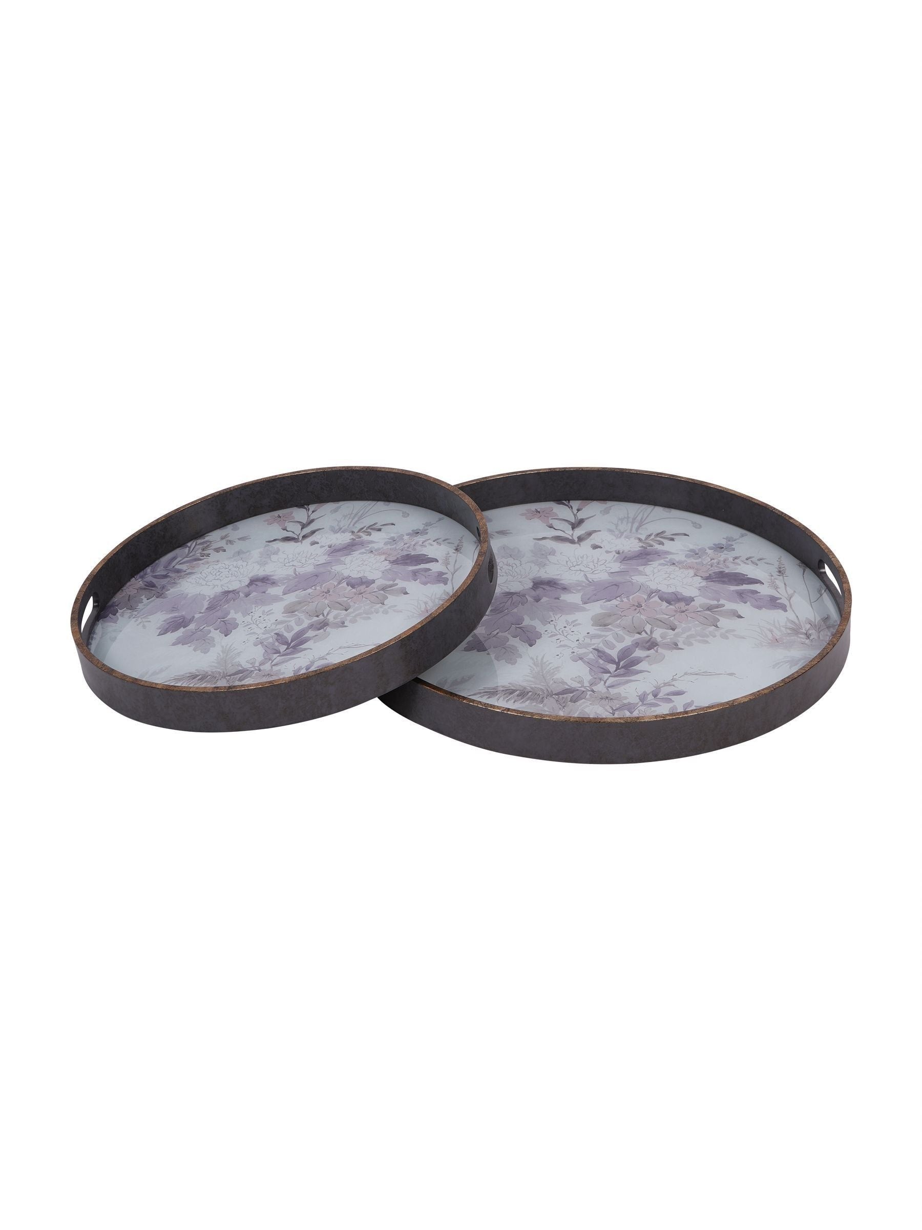 Laura Ashley purple Linlithgow trays 45cm x 45cm, UK version