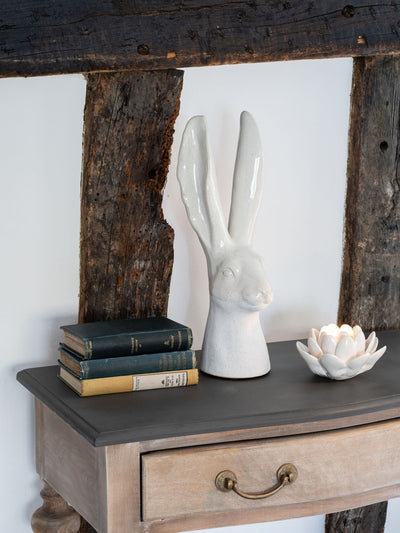 Next Laura Ashley White Large Hare Head Ceramic Sculpture- Buy online at McGrocer