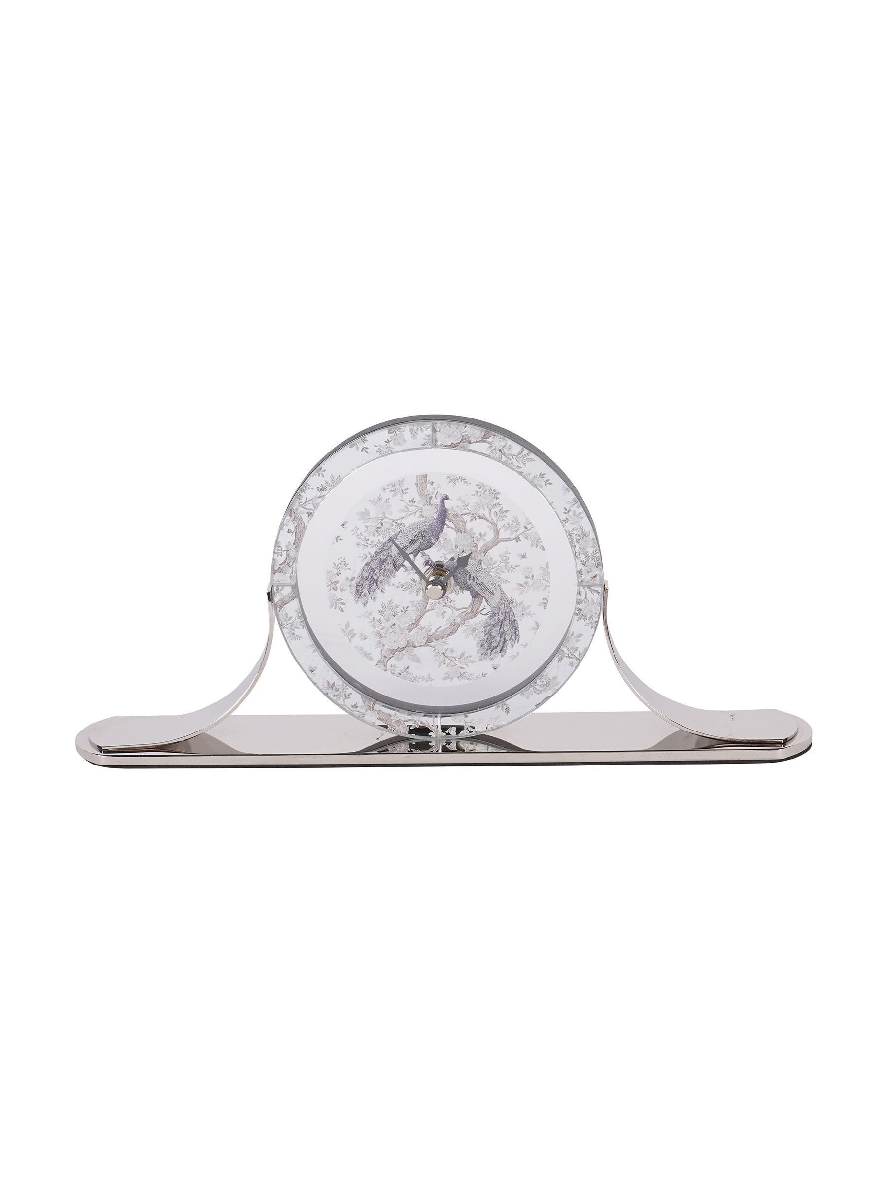 Laura Ashley Grey Belvedere Mantel Clock 15x32x5cm, UK version