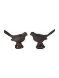 Laura Ashley brown resin bird sculptures set of 2, UK version