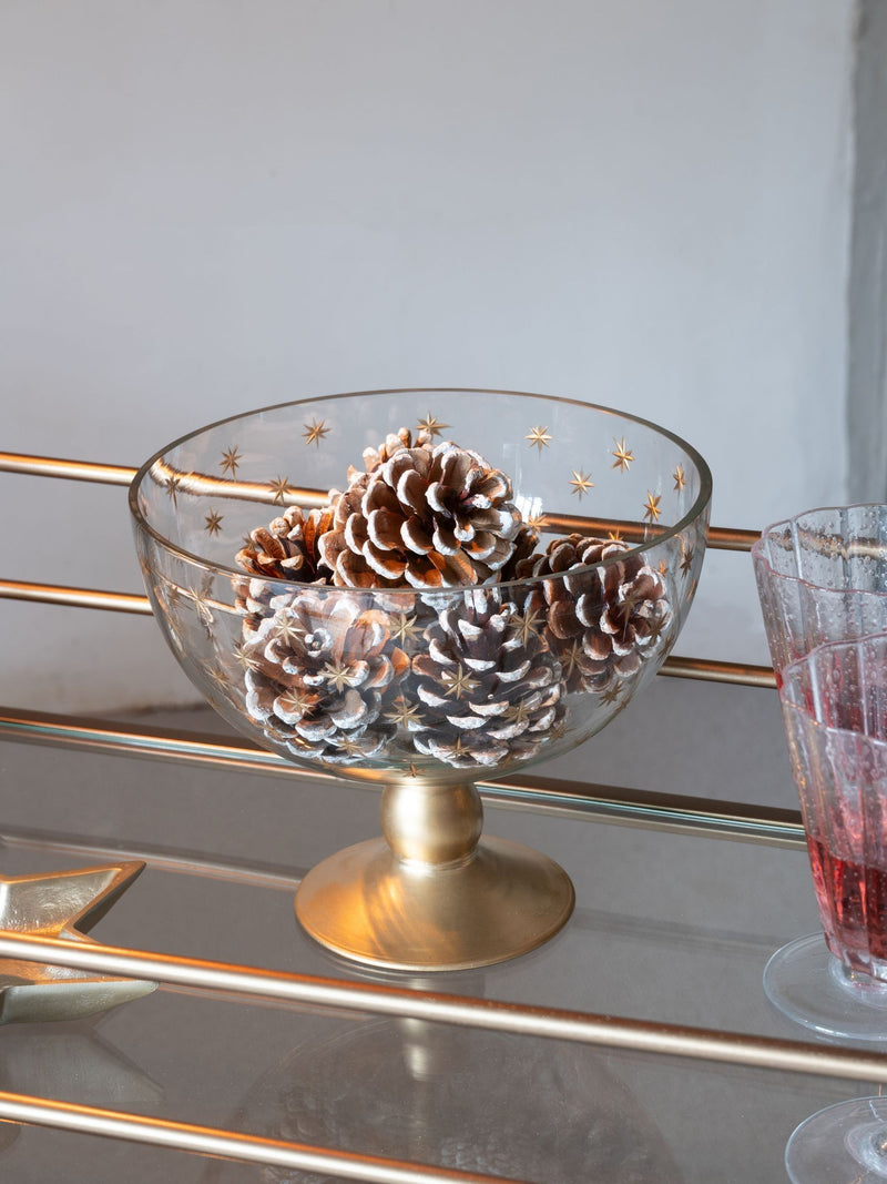 Laura Ashley stars glass bowl 17.5cm, imported from the UK