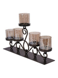 Laura Ashley antique gold Esther 5-hurricane candle holder set, UK version