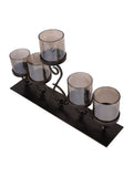 Laura Ashley antique gold Esther 5-hurricane candle holder set, UK version