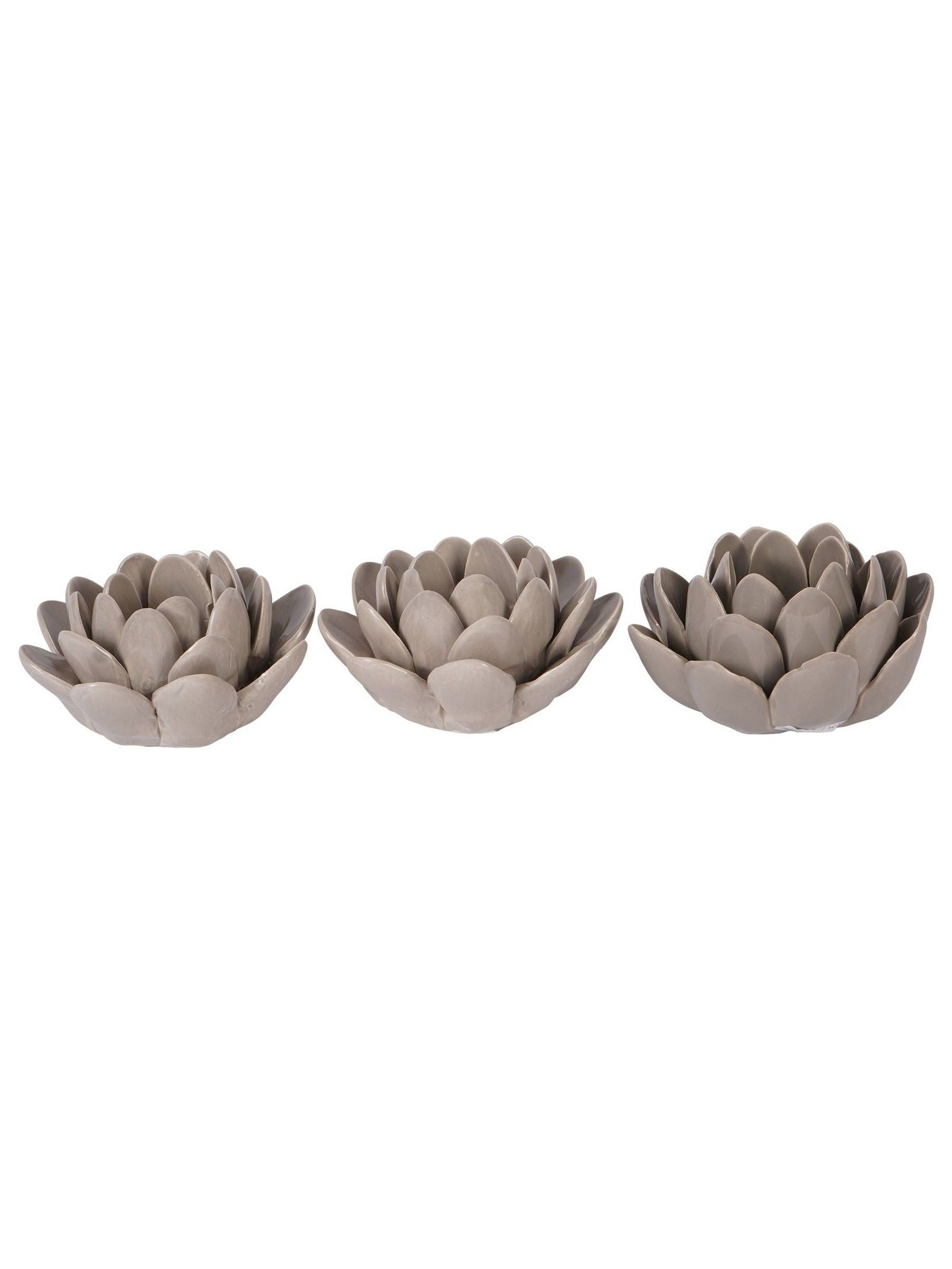Laura Ashley Lotus Tea Light Holder Set of 3, imported from the UK