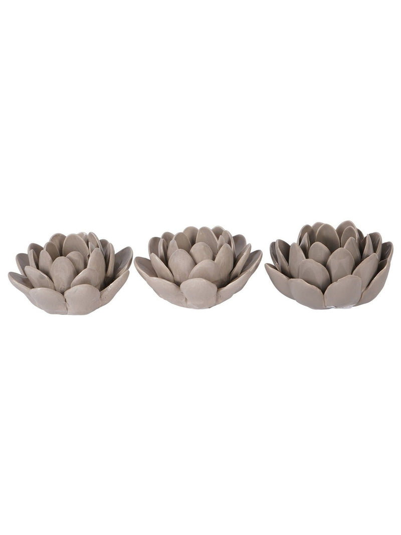Laura Ashley Lotus Tea Light Holder Set of 3, imported from the UK
