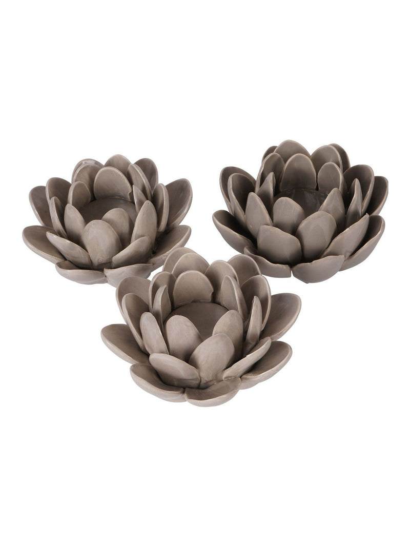 Laura Ashley Lotus Tea Light Holder Set of 3, imported from the UK