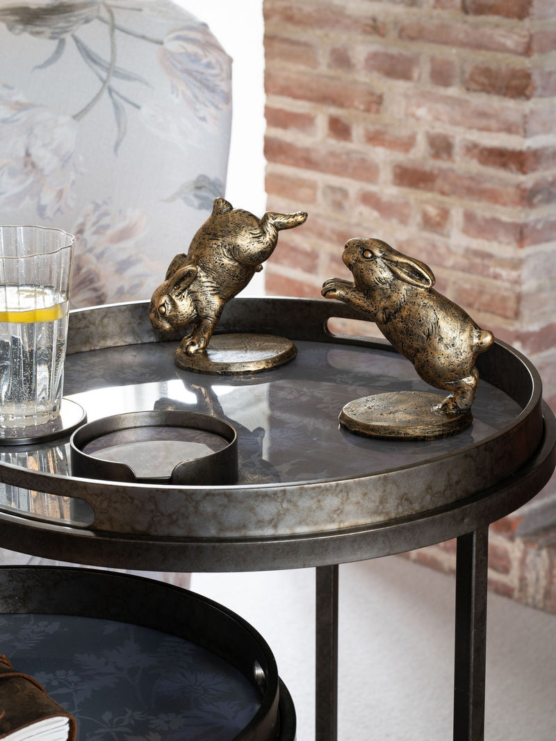 Laura Ashley gold hopping rabbits set of 2, UK version