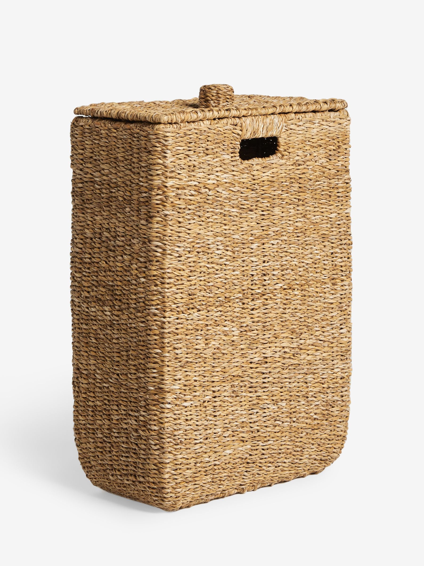 Seagrass laundry basket slimline dark wash - British product