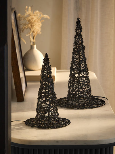 Next 2 Pack Black Light Up Halloween Witch Hat Decorations- Buy online at McGrocer