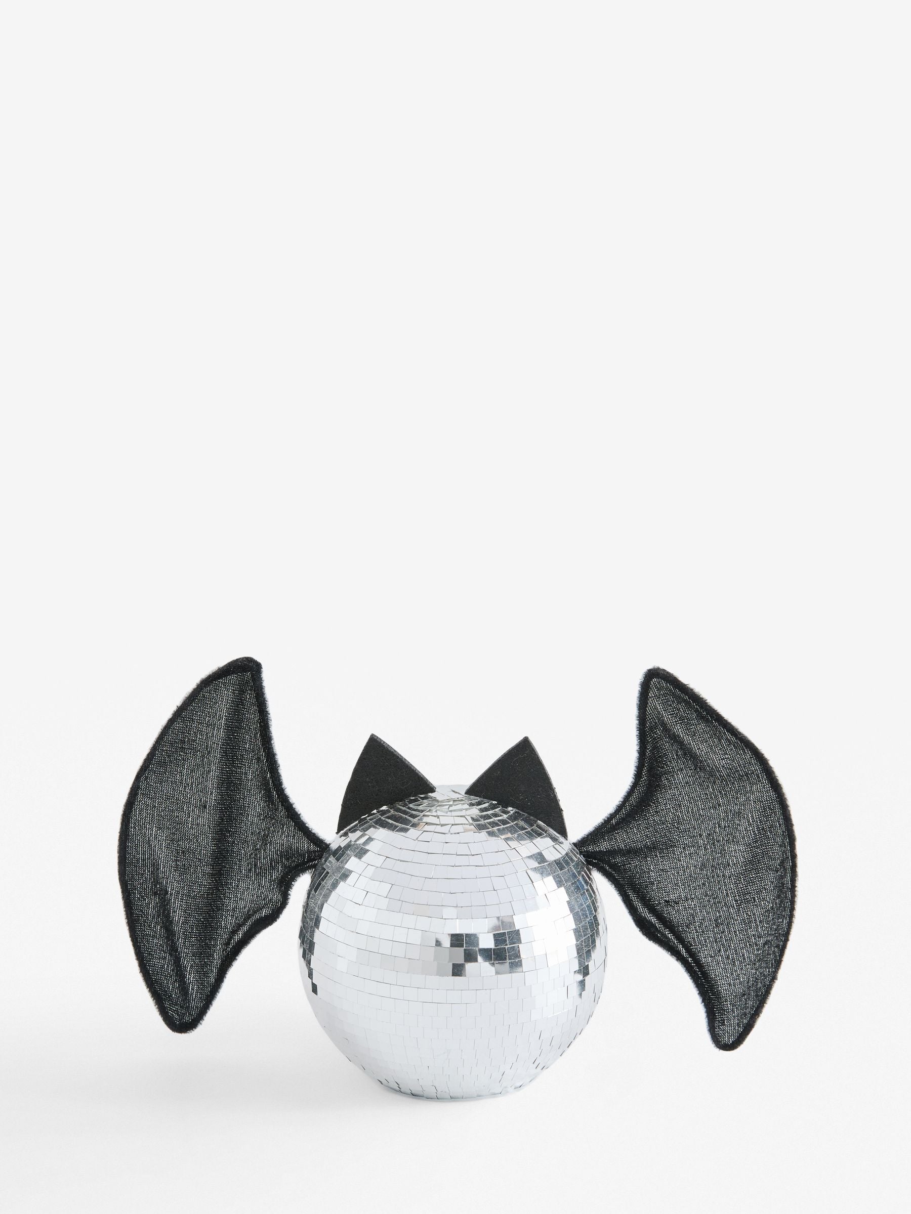 Silver Halloween Disco Bat Decoration