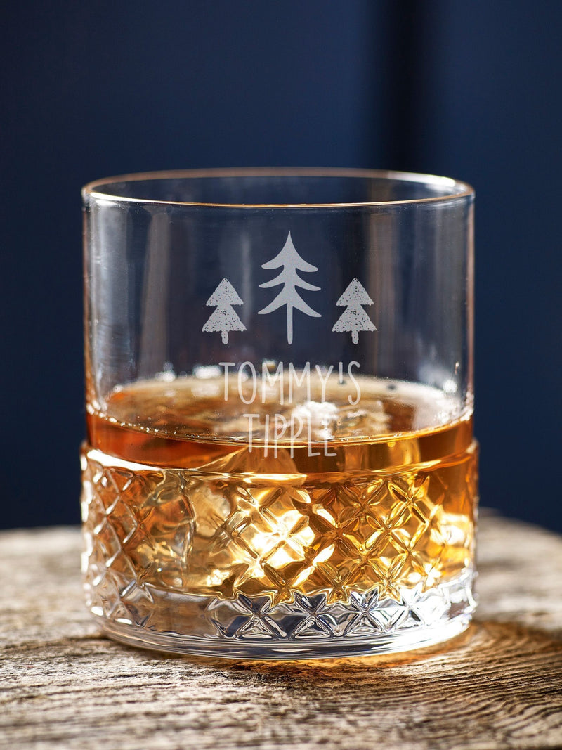 Personalised Christmas Themed Crystal Cut Glass by Loveabode