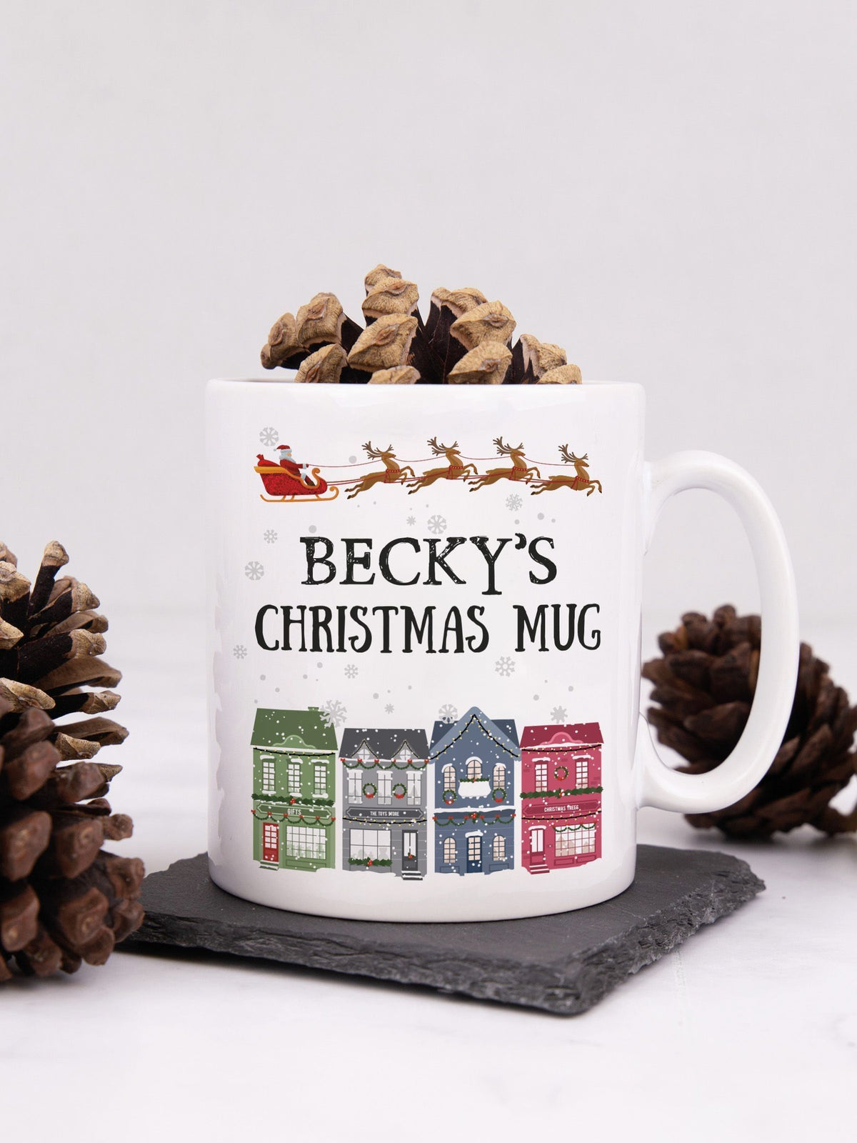 Personalised Traditional Christmas Mug by Loveabode