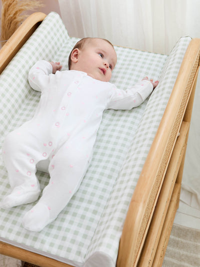 Next JoJo Maman Bébé Green Gingham Side Support Changing Mat 70 x 50cm- Buy online at McGrocer