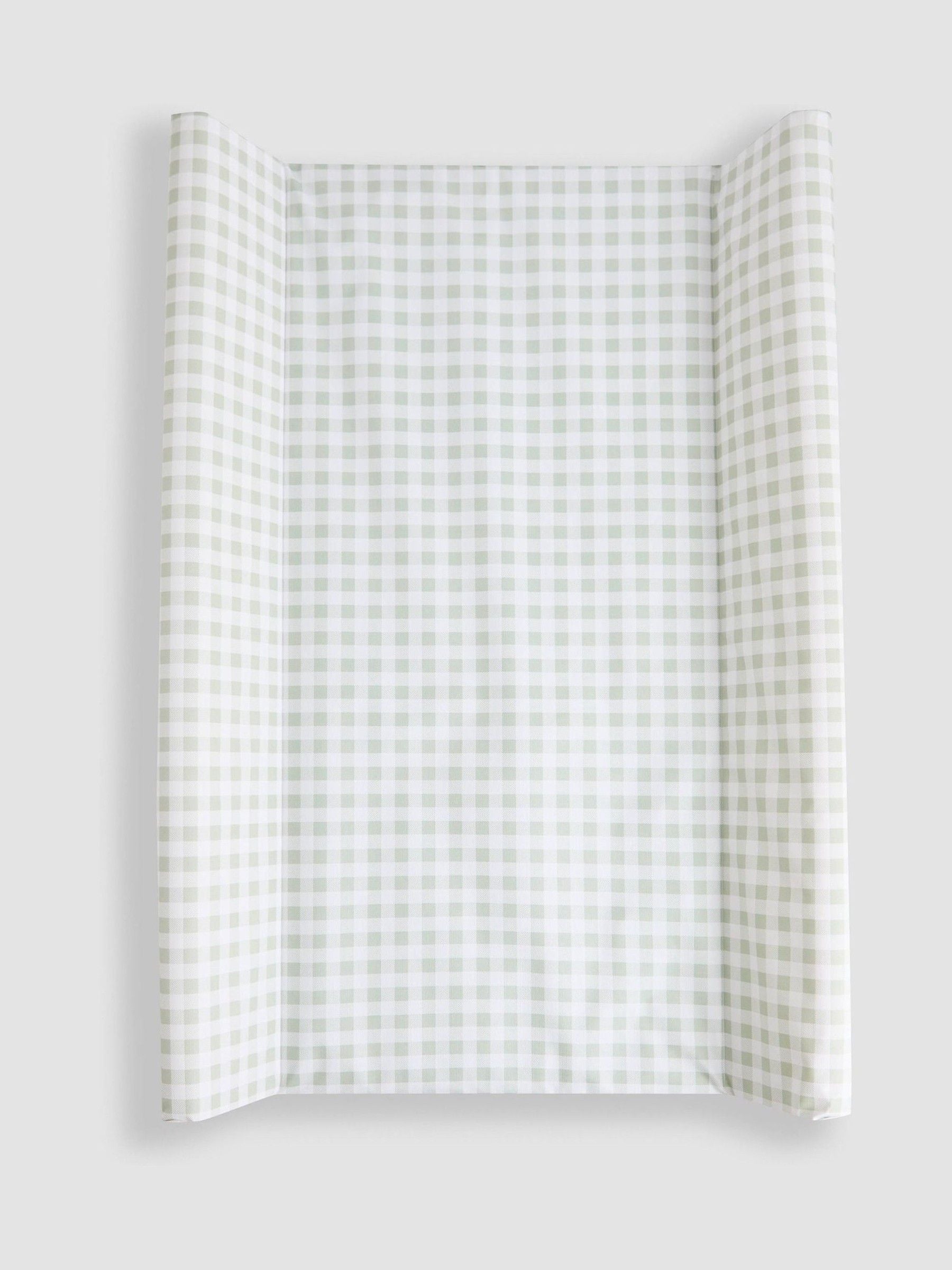 JoJo Maman Bébé green gingham changing mat, imported from the UK