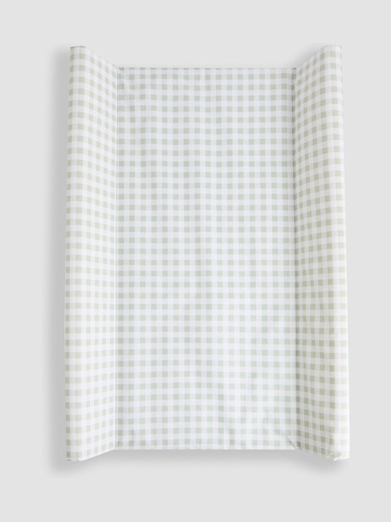 JoJo Maman Bébé green gingham changing mat, imported from the UK