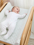 JoJo Maman Bébé green gingham changing mat, imported from the UK
