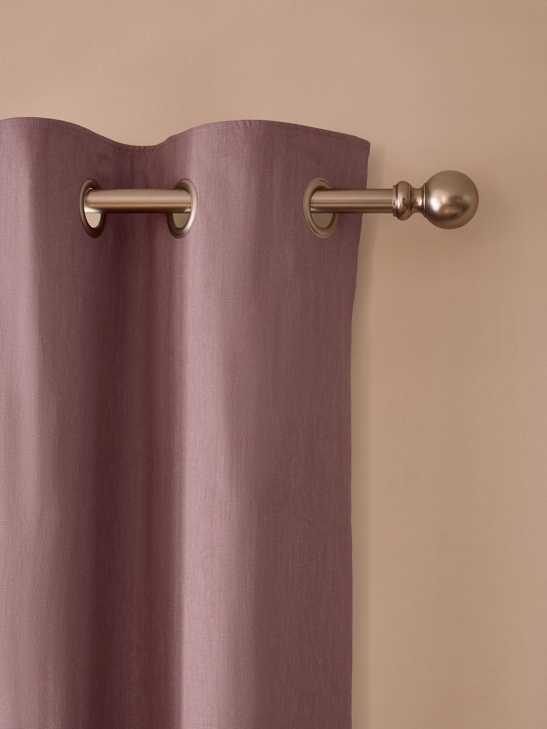 Pink Mauve Blackout/Thermal Cotton Eyelet Curtains