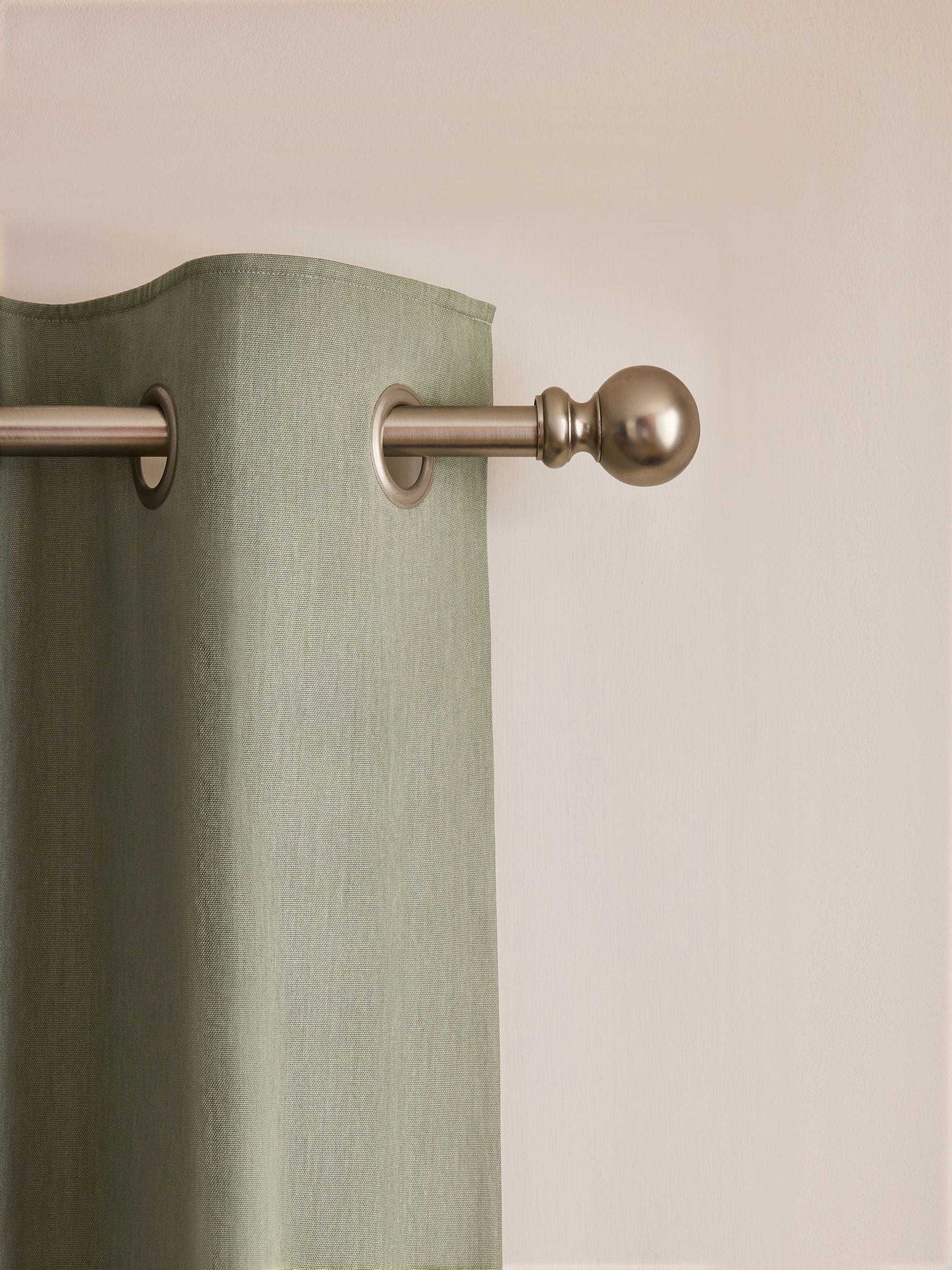Green Olive Blackout/Thermal Cotton Eyelet Curtains