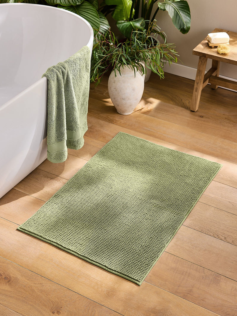 Sage Green Bobble Bath Mat