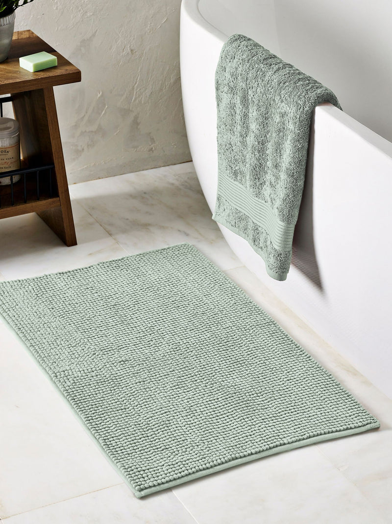 Sage Green Bobble Bath Mat