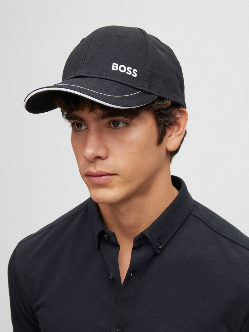 BOSS black cotton-twill cap (British brand)