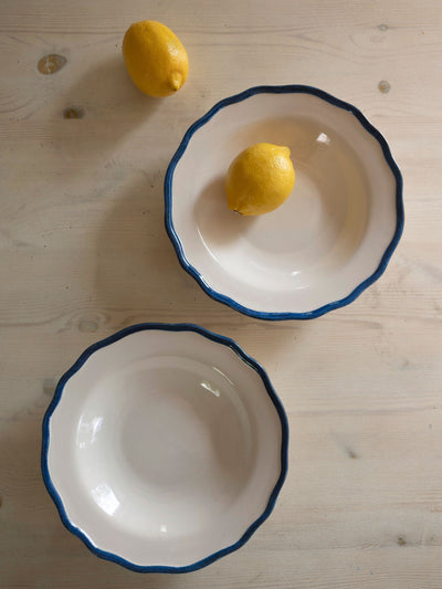 Next Laura Ashley Blue Set of 2 Hedingham 22.5cm Deep Plates- Buy online at McGrocer