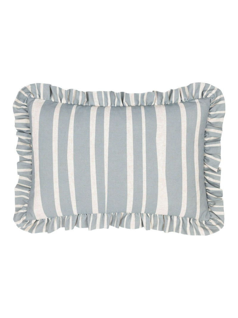 Furn Linen Blue Carmon Stripe cushion - British product