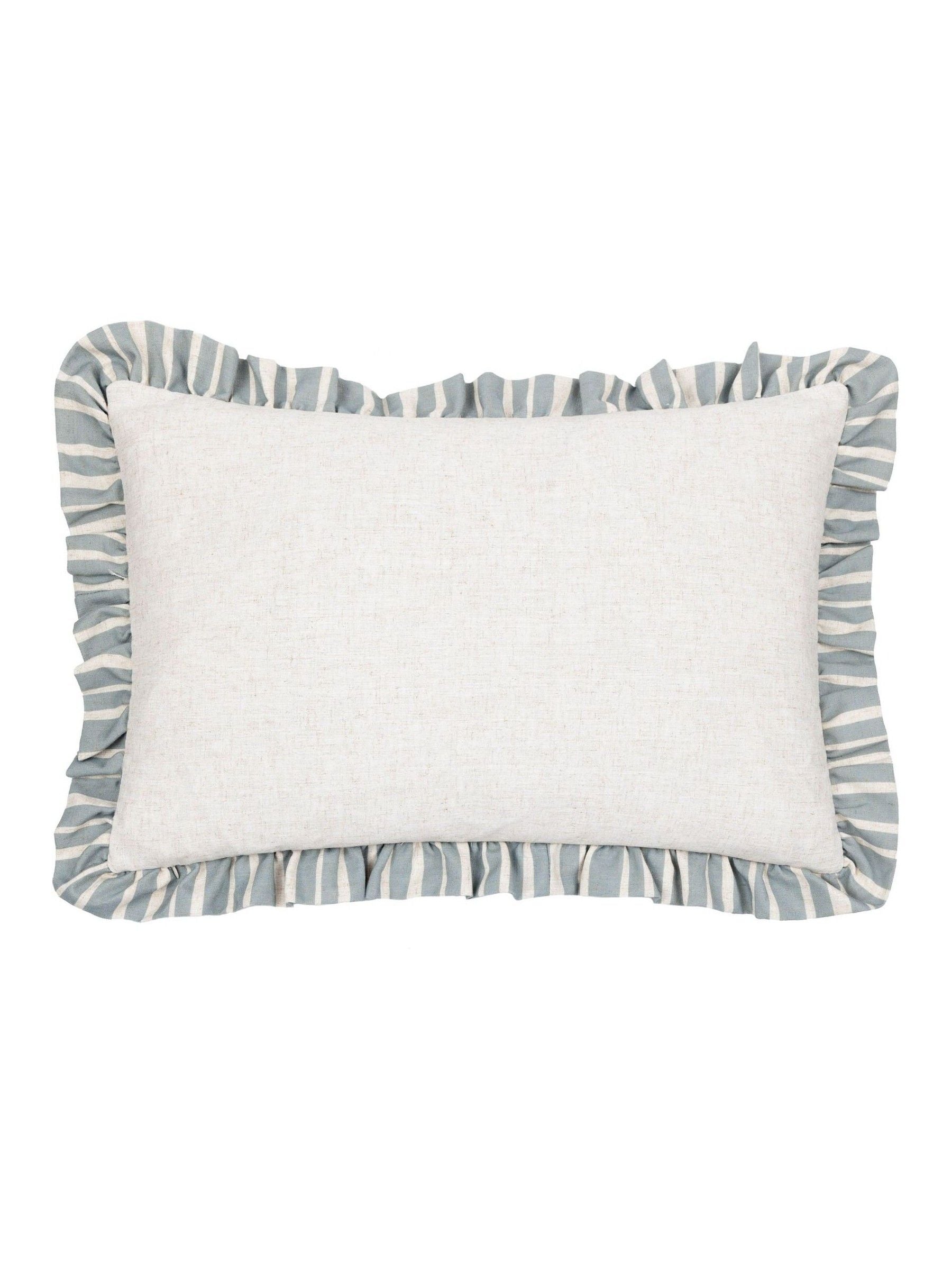 Furn Linen Blue Carmon Stripe cushion - British product