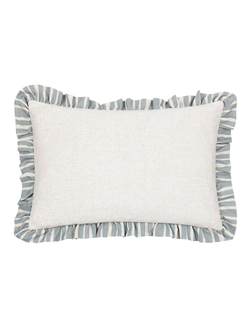 Furn Linen Blue Carmon Stripe cushion - British product