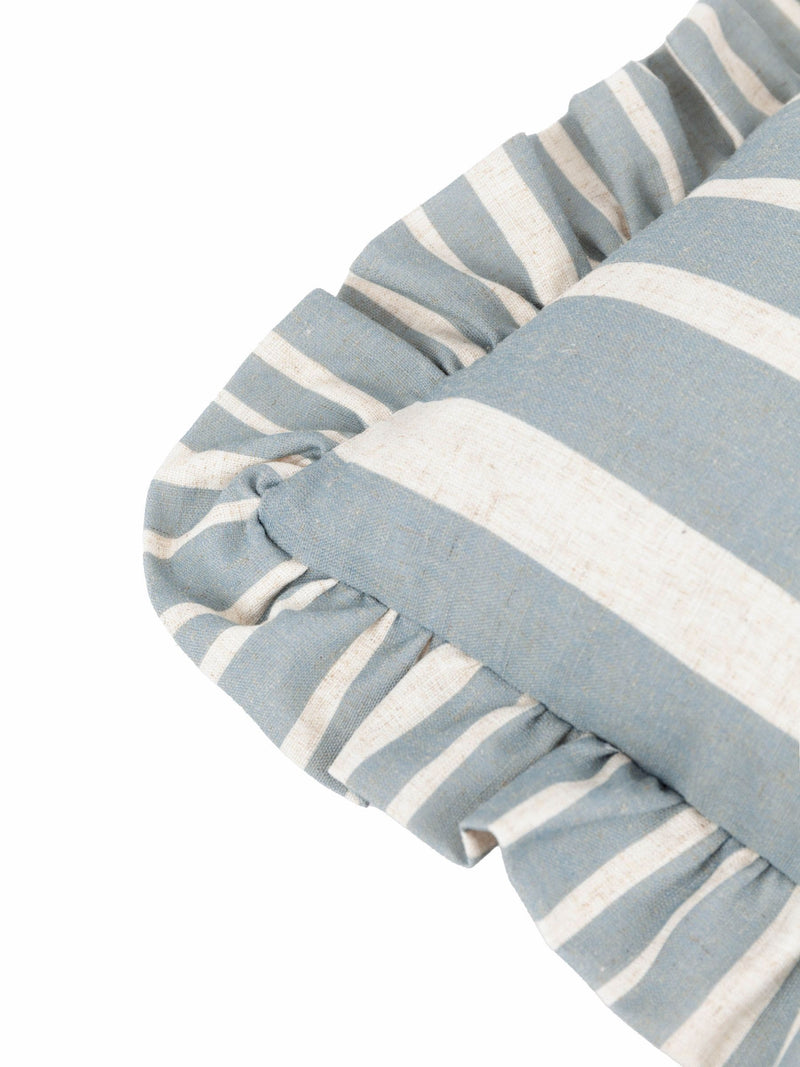 Furn Linen Blue Carmon Stripe cushion - British product