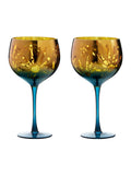 Artland Set of 2 Gold Fiesta Gin Glasses