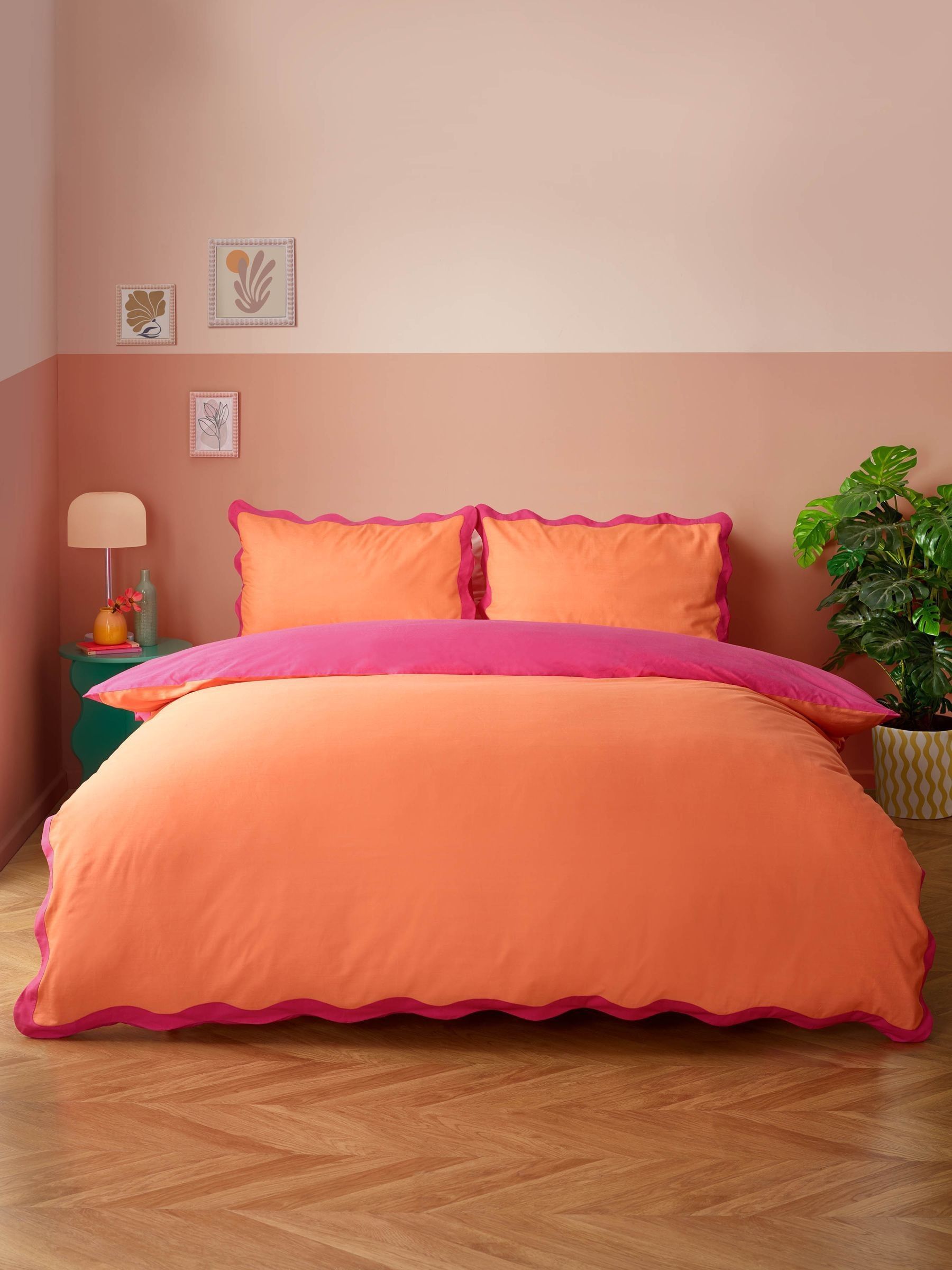 heya home Coral Scallop Duvet Set, UK version