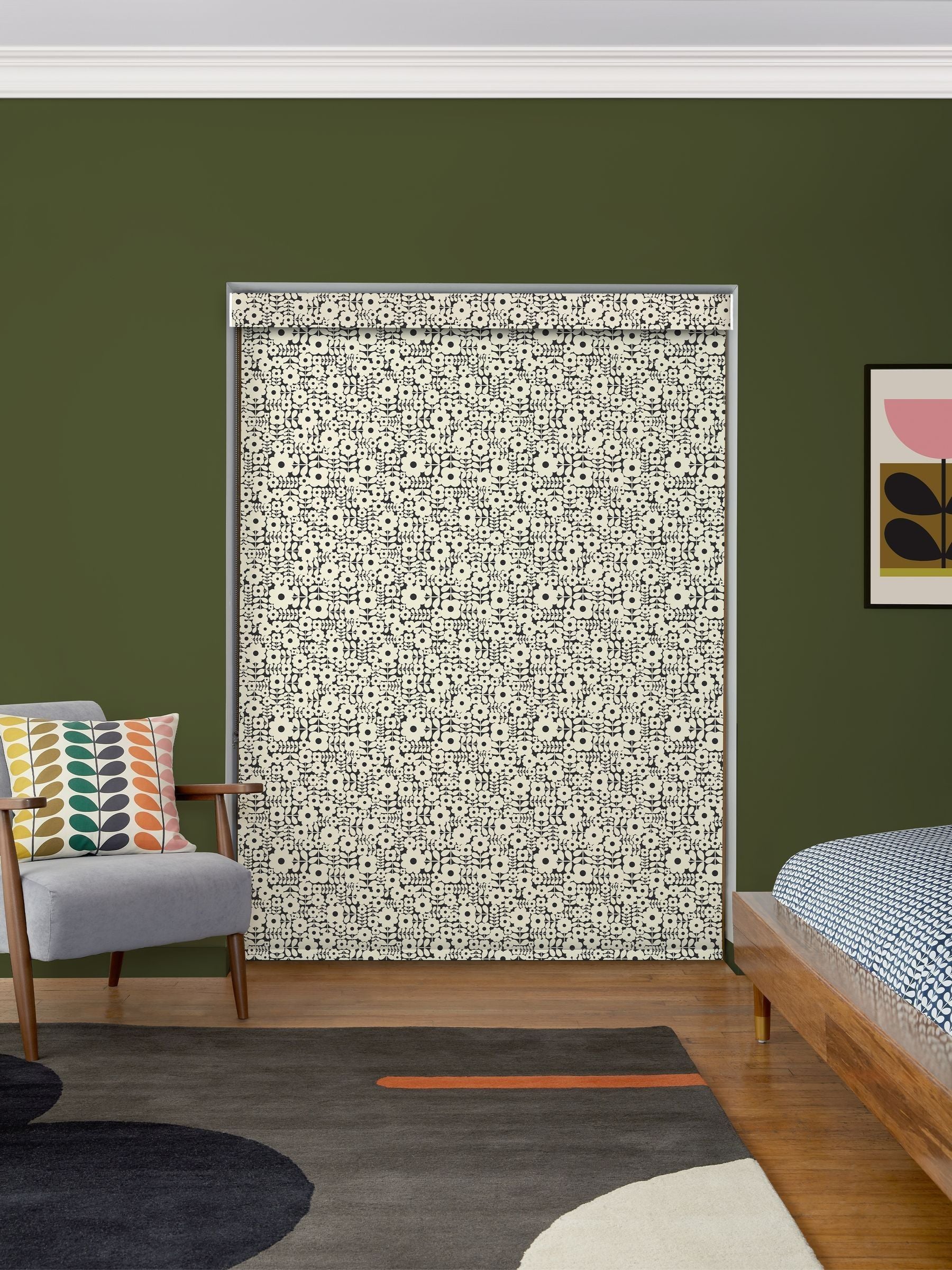 Orla Kiely roller blind Vintage Lace Criss-Cross, UK version