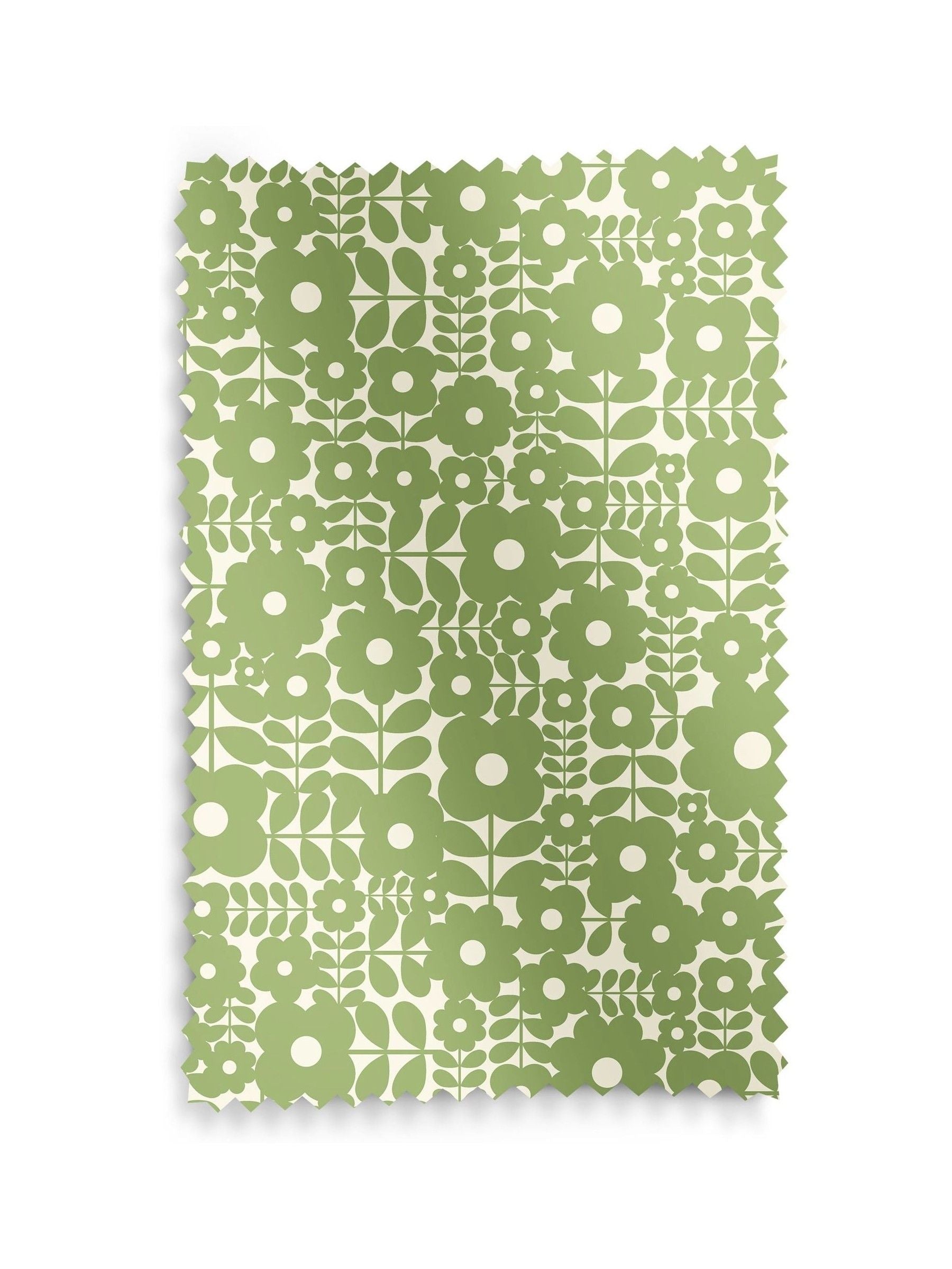 Orla Kiely roller blind Basil Green Criss-Cross Stem, imported from the UK