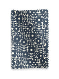 Orla Kiely navy blue Criss-Cross Stem made to measure curtains, imported from the UK